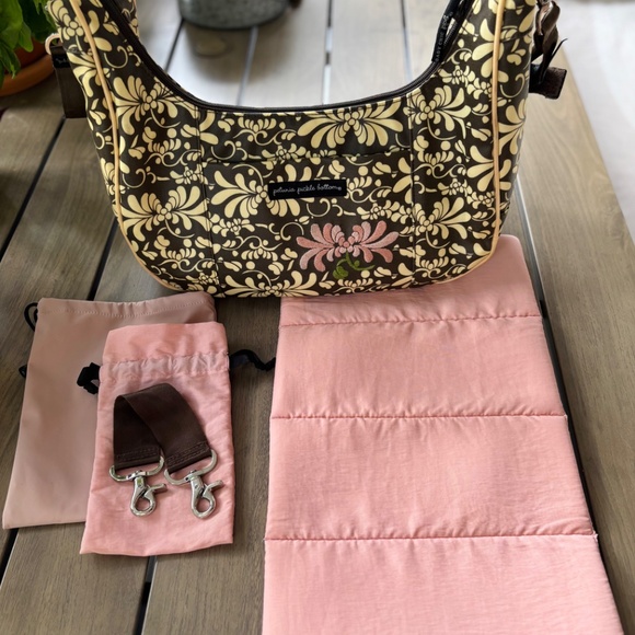 Petunia Pickle Bottom diaper bag in brown and cream print - Picture 4 of 4